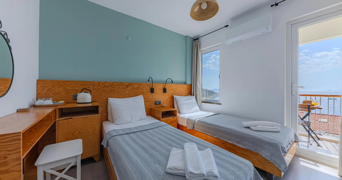 Deniz manzaralı otel odası, lüks konaklama